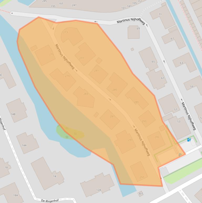 Kaart van postcodegebied 2548EV.