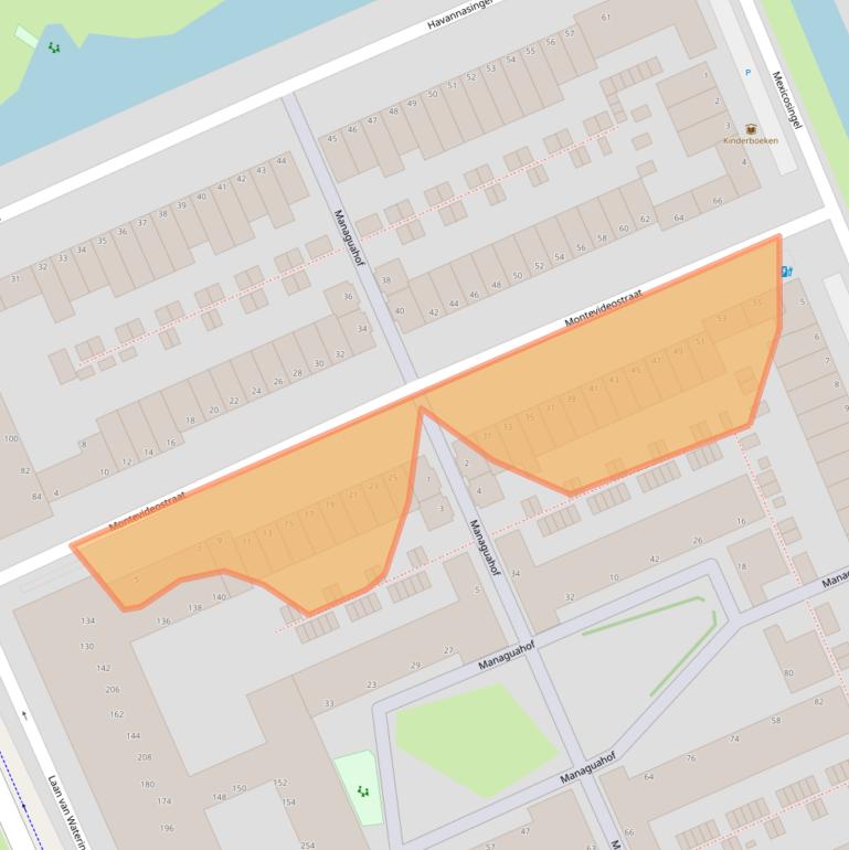 Kaart van postcodegebied 2548GS.
