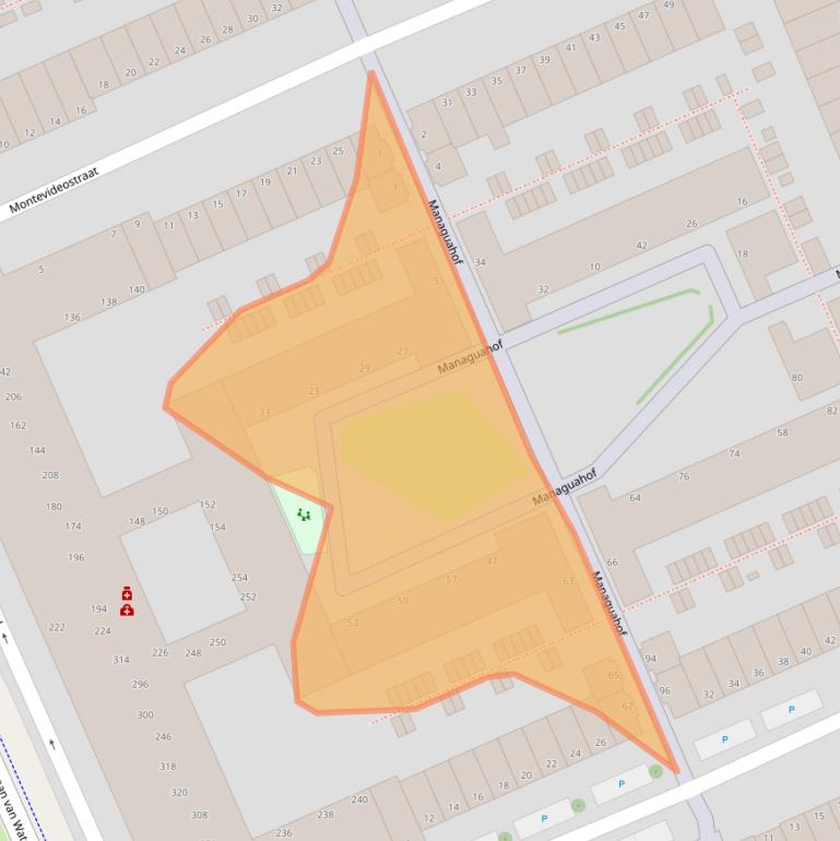 Kaart van postcodegebied 2548GV.