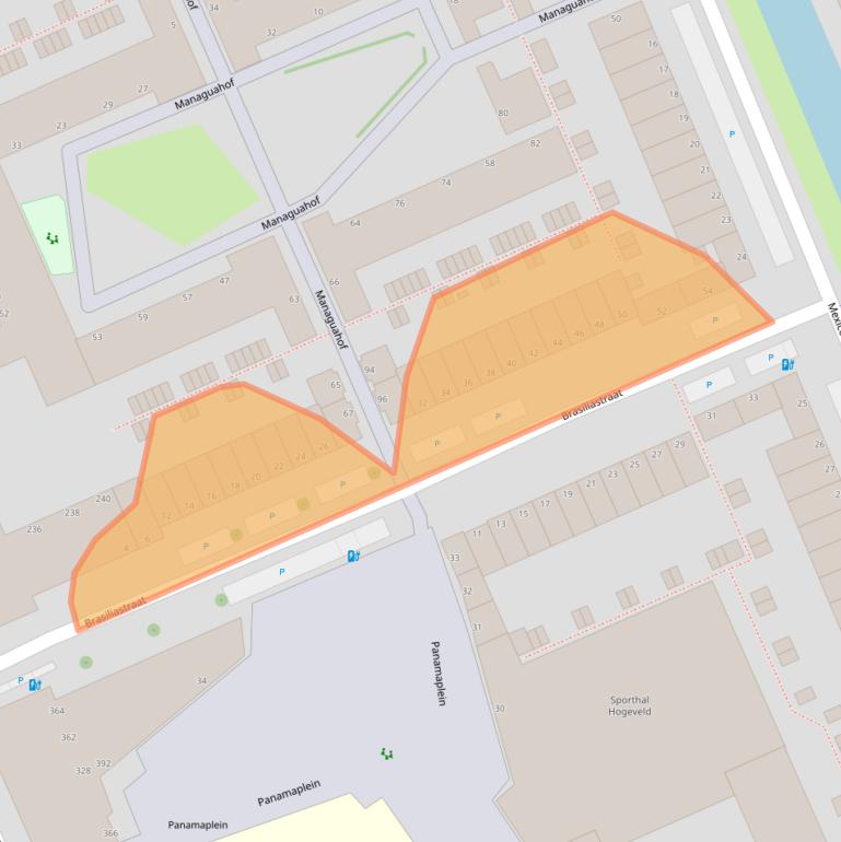 Kaart van postcodegebied 2548GX.