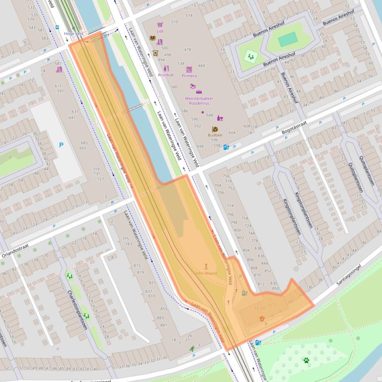 Kaart van postcodegebied 2548HN.