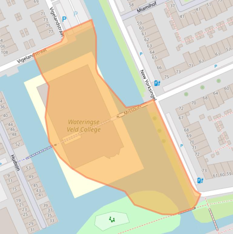 Kaart van postcodegebied 2548HT.