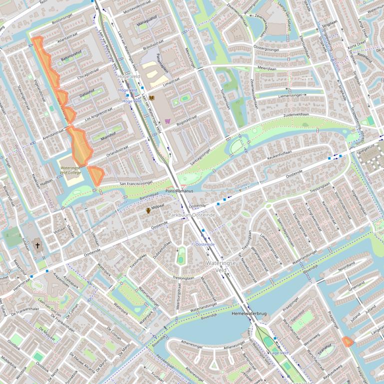 Kaart van postcodegebied 2548HV.