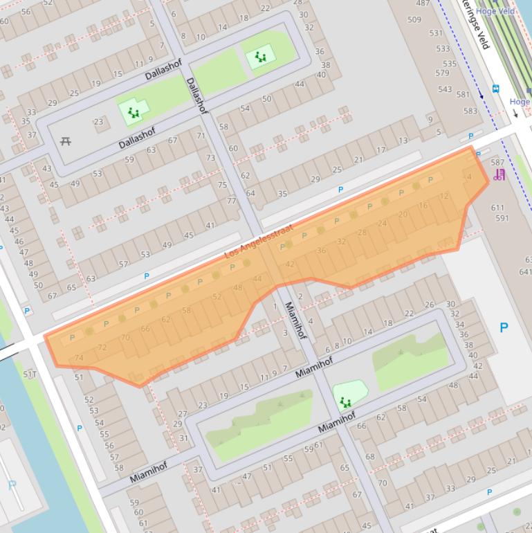 Kaart van postcodegebied 2548JC.