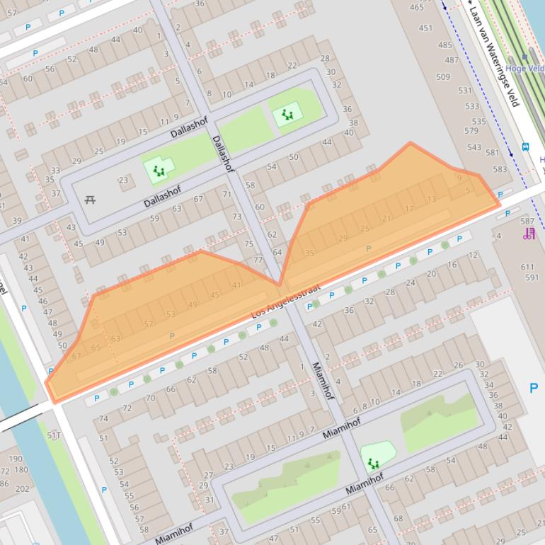 Kaart van postcodegebied 2548JD.