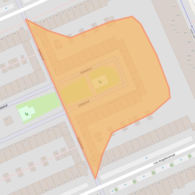 Kaart van postcodegebied 2548JG.