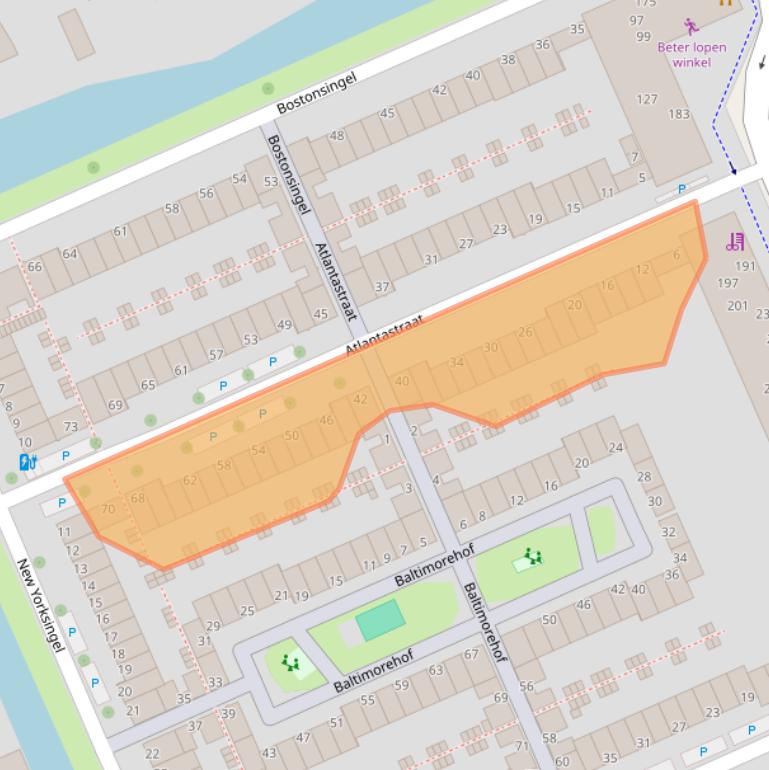 Kaart van postcodegebied 2548JK.