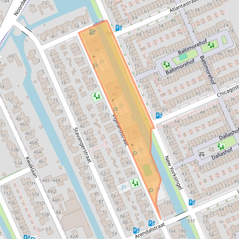 Kaart van postcodegebied 2548JP.