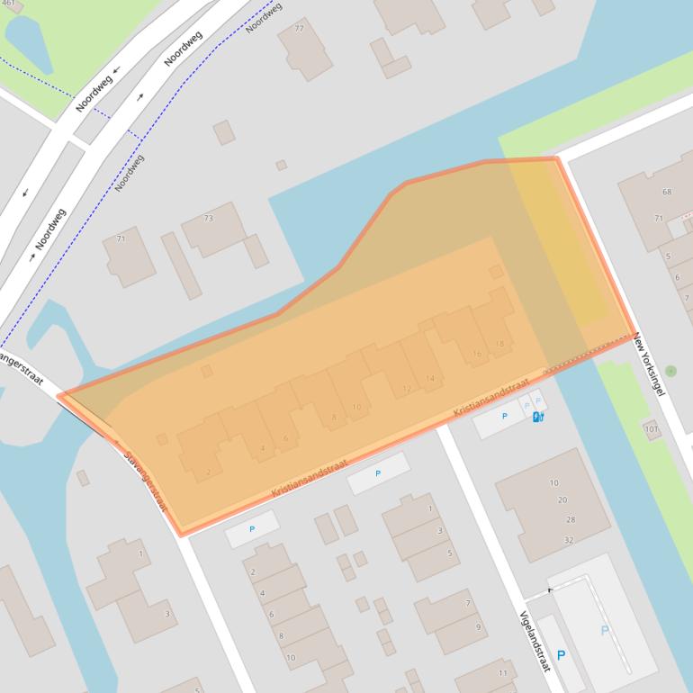 Kaart van postcodegebied 2548JT.