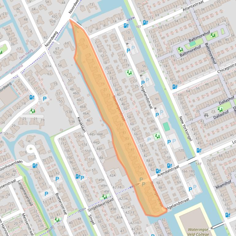 Kaart van postcodegebied 2548JV.