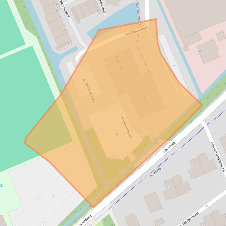 Kaart van postcodegebied 2548LB.