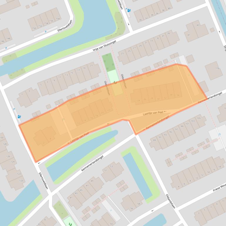 Kaart van postcodegebied 2548LM.