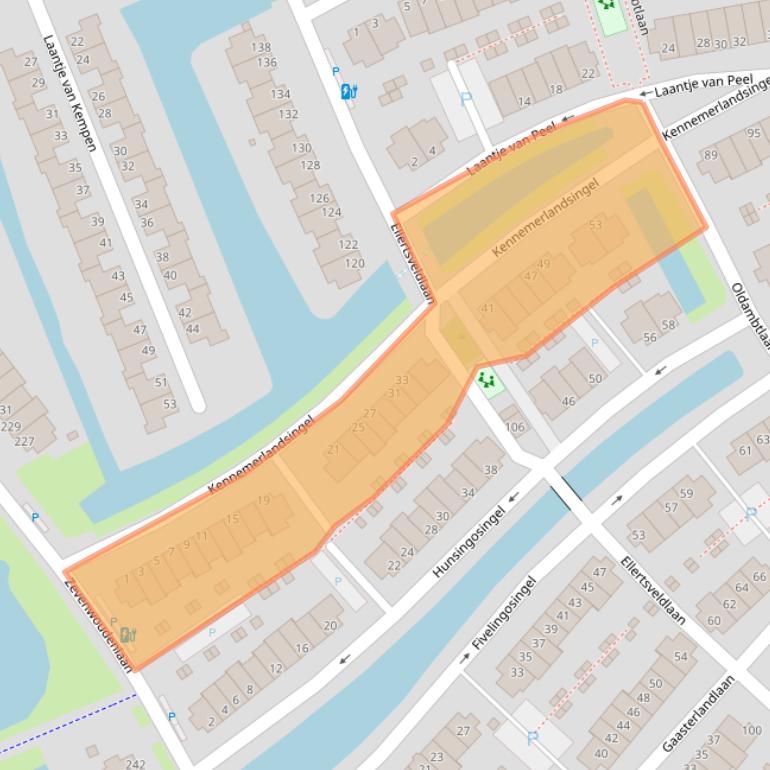 Kaart van postcodegebied 2548LP.