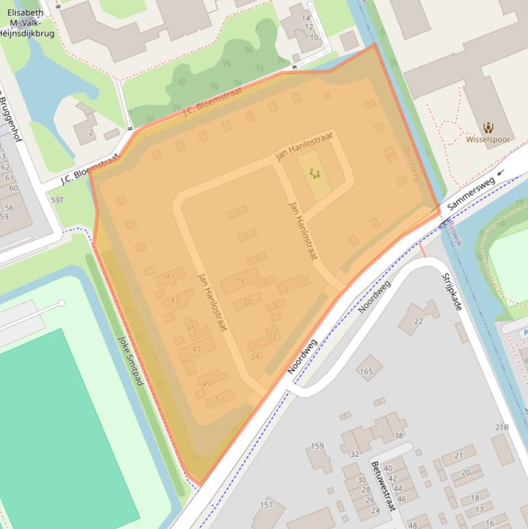 Kaart van postcodegebied 2548MV.