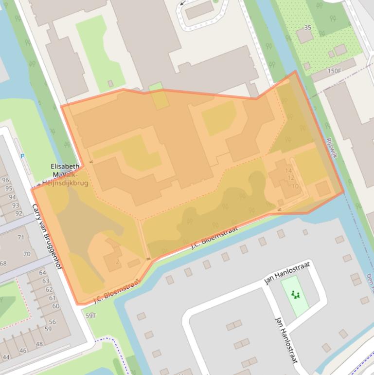 Kaart van postcodegebied 2548NA.