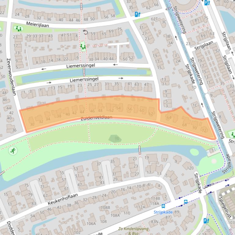 Kaart van postcodegebied 2548NB.