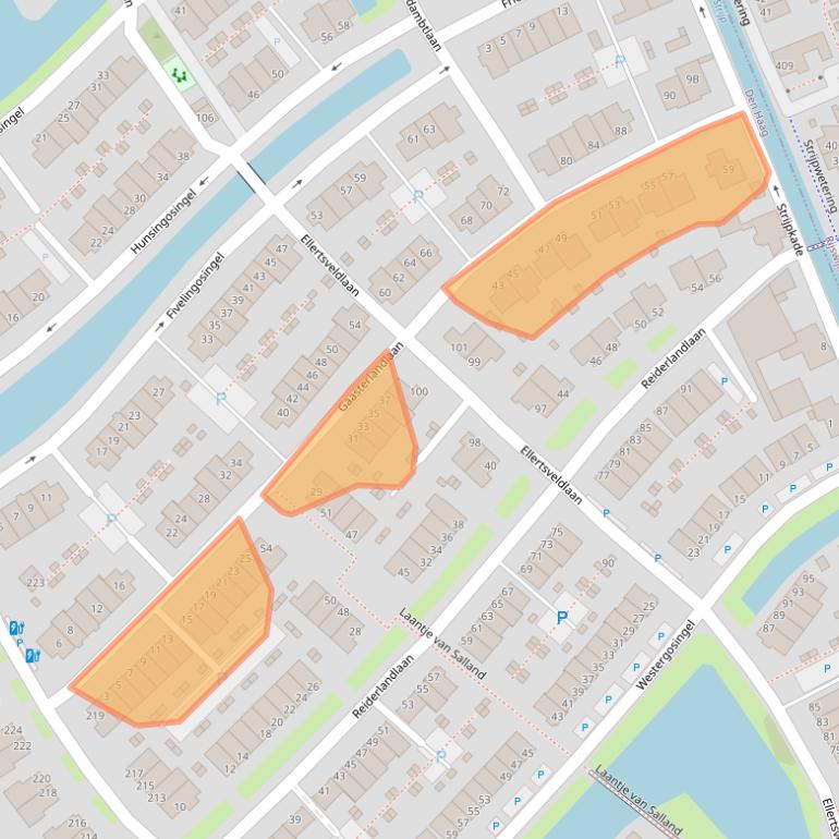 Kaart van postcodegebied 2548NG.