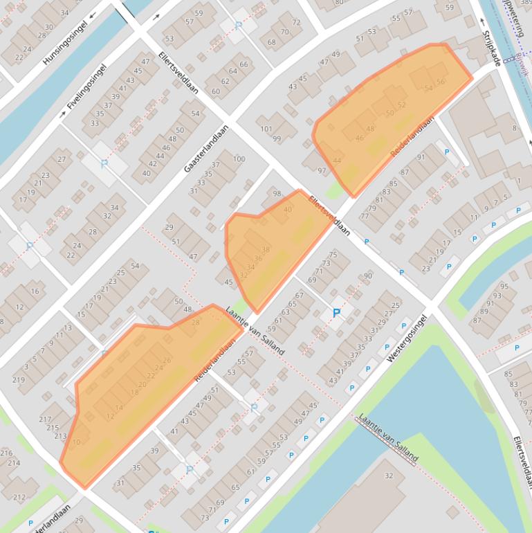 Kaart van postcodegebied 2548NH.
