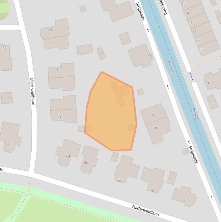 Kaart van postcodegebied 2548NK.