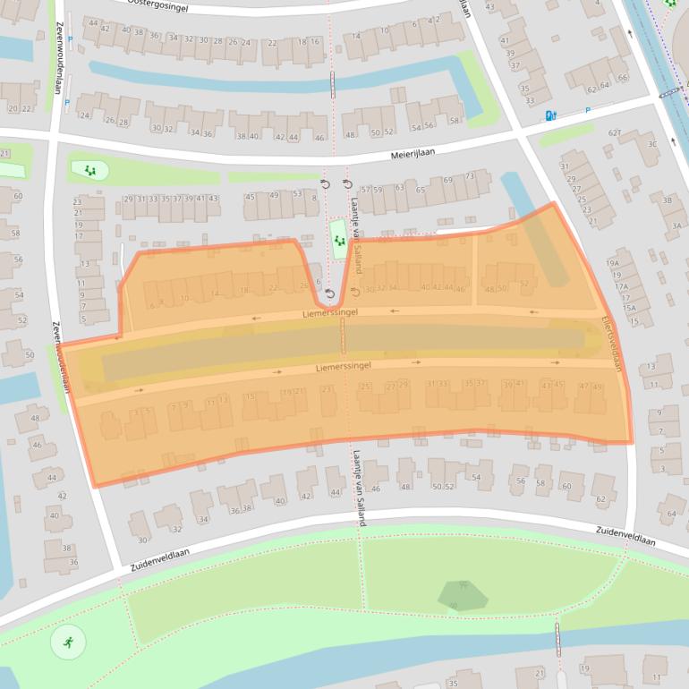 Kaart van postcodegebied 2548NL.