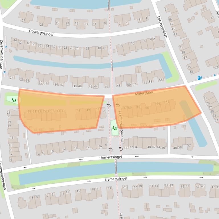 Kaart van postcodegebied 2548NM.