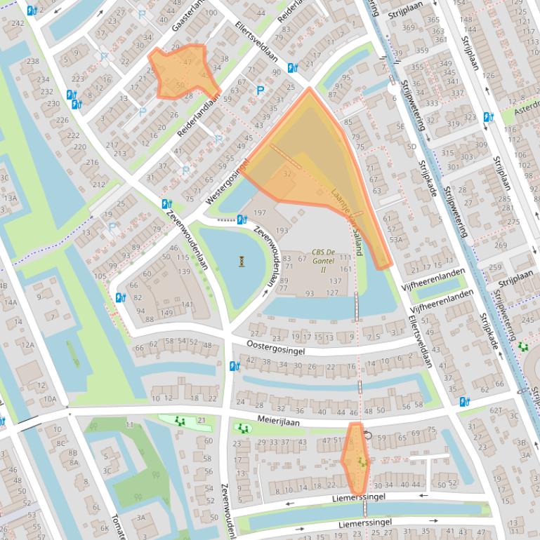Kaart van postcodegebied 2548NP.