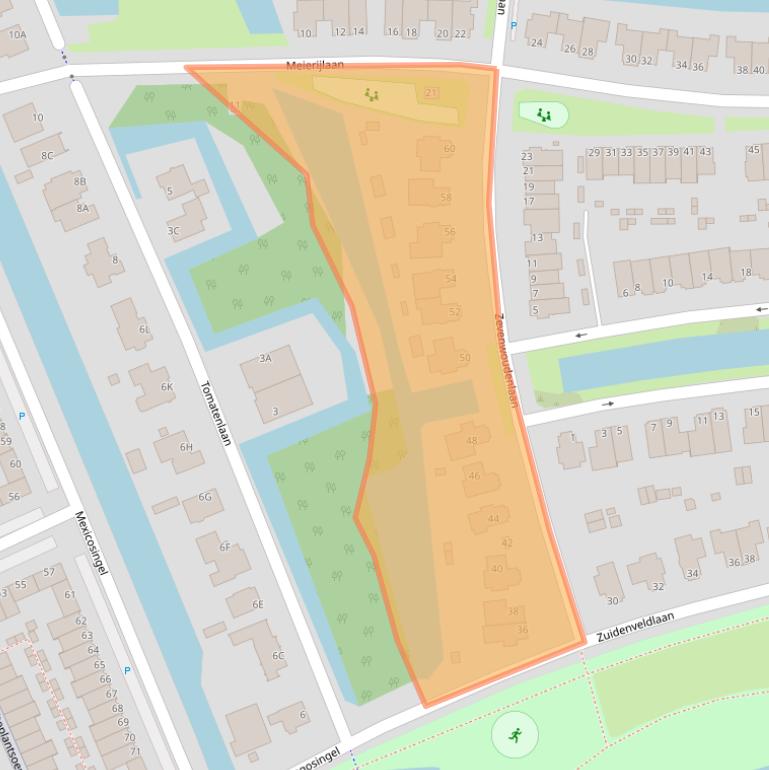 Kaart van postcodegebied 2548NR.