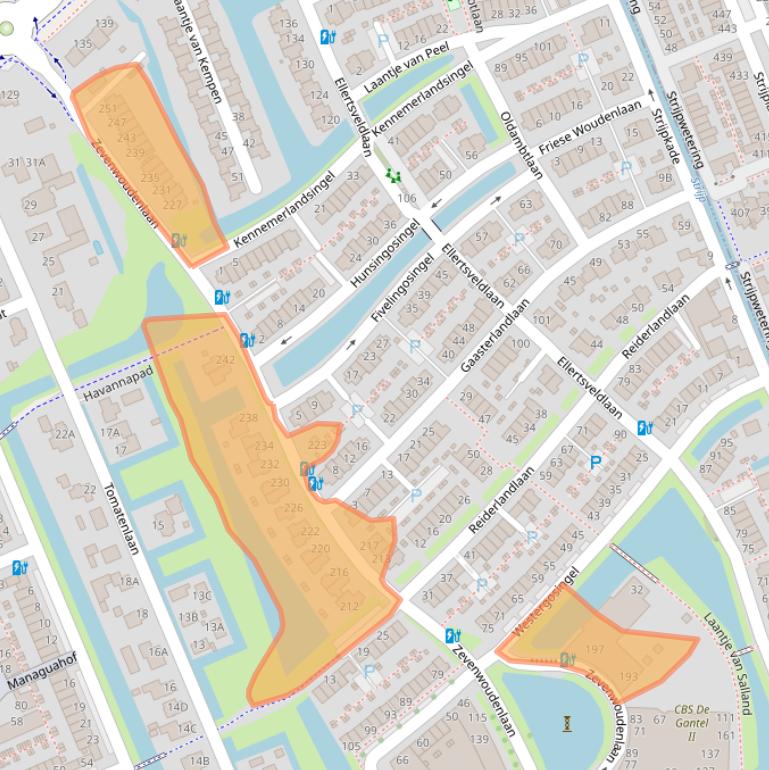 Kaart van postcodegebied 2548NT.