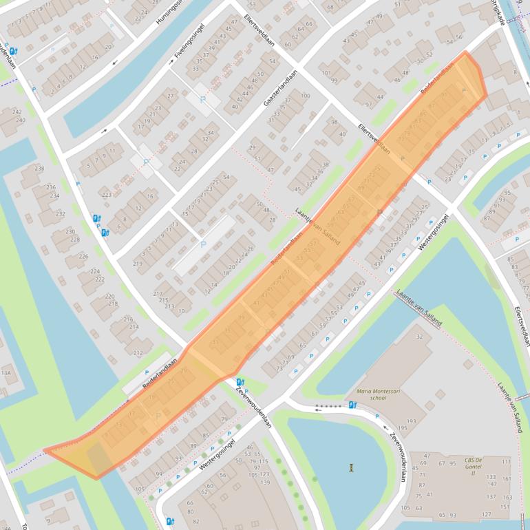 Kaart van postcodegebied 2548NZ.