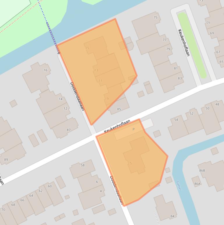 Kaart van postcodegebied 2548PW.