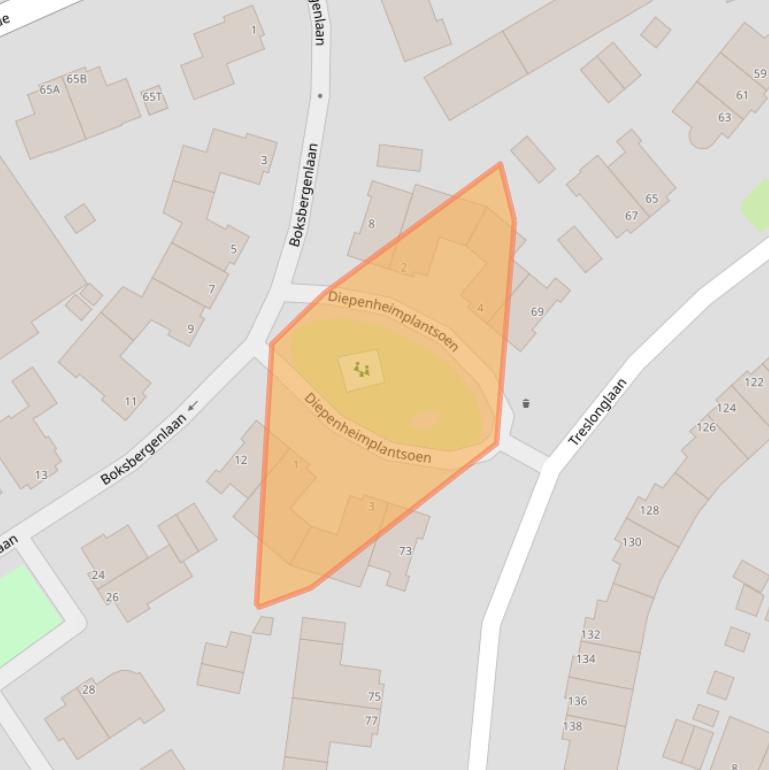 Kaart van postcodegebied 2548RD.