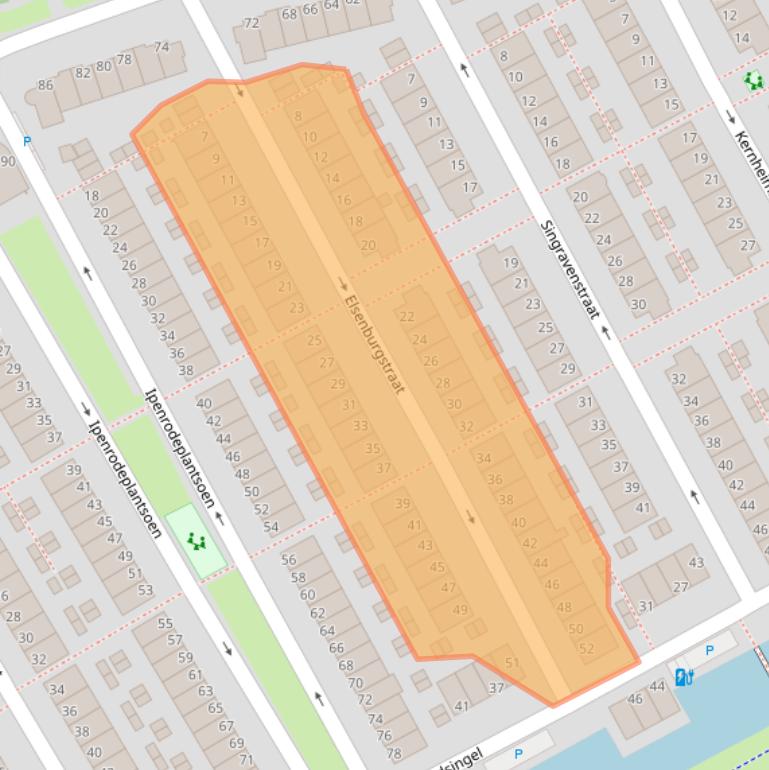 Kaart van postcodegebied 2548SK.