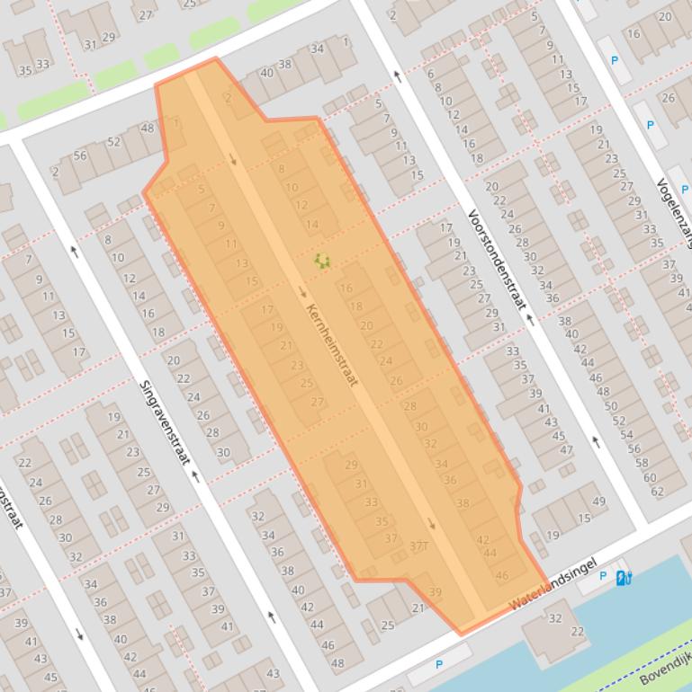 Kaart van postcodegebied 2548SM.