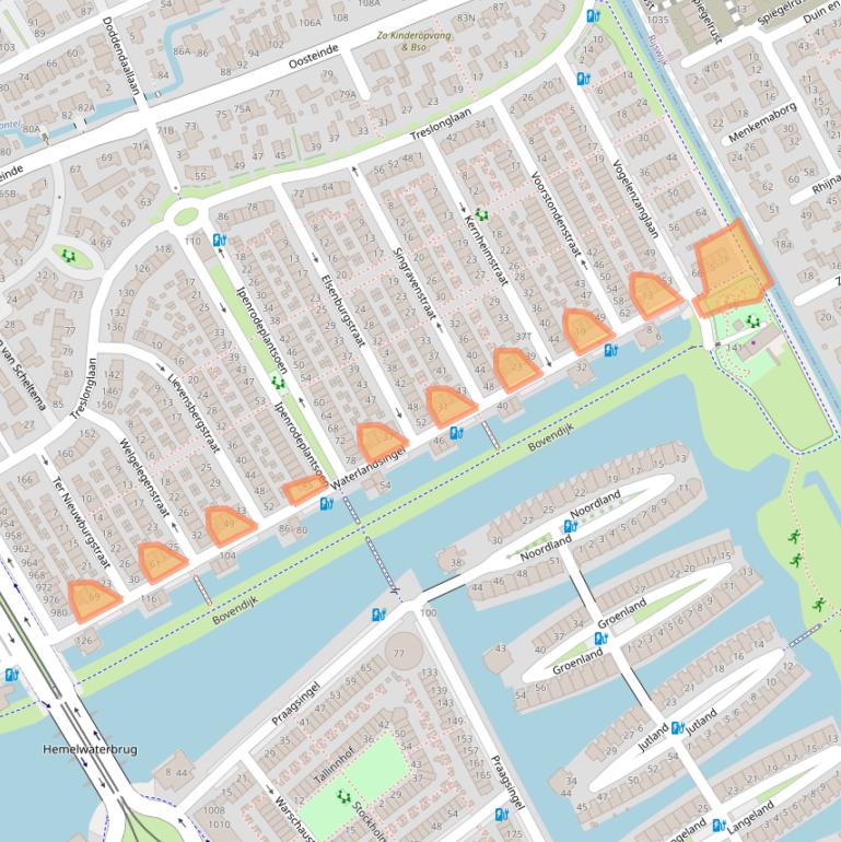 Kaart van postcodegebied 2548SN.