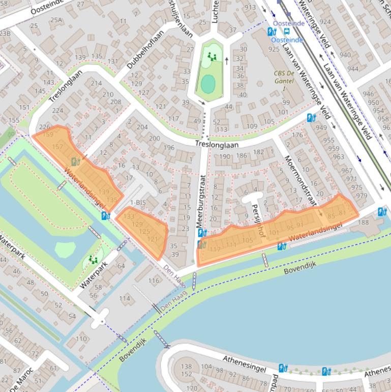Kaart van postcodegebied 2548SP.