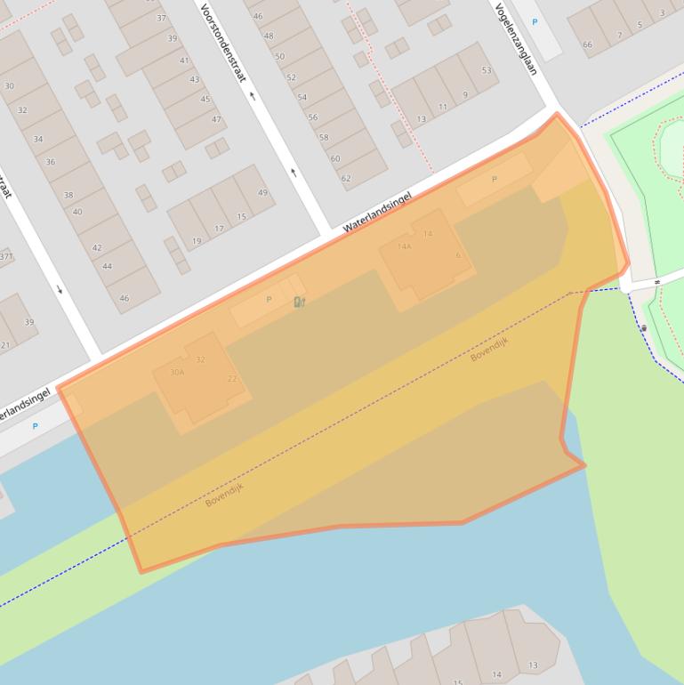 Kaart van postcodegebied 2548SR.