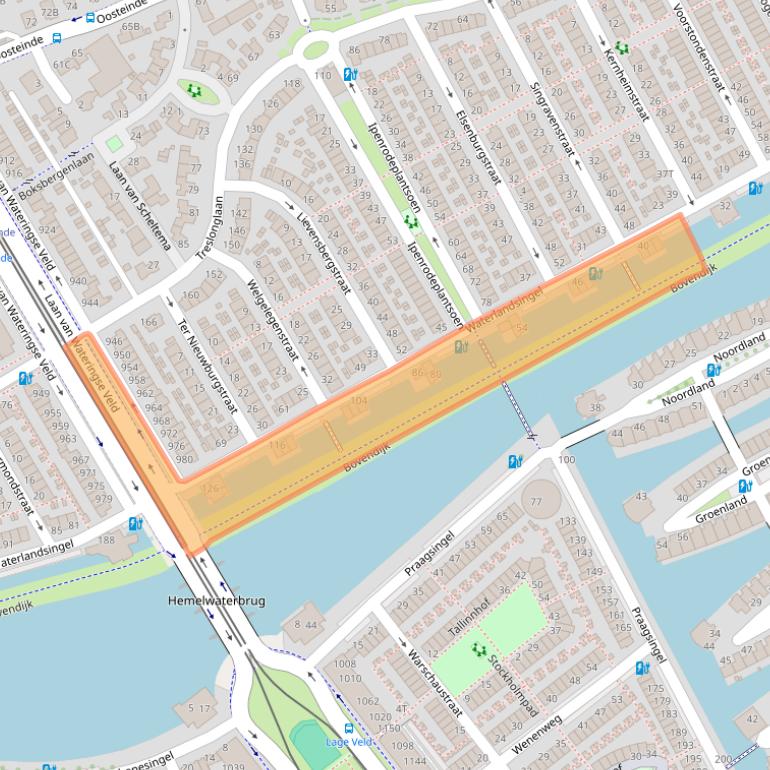 Kaart van postcodegebied 2548ST.