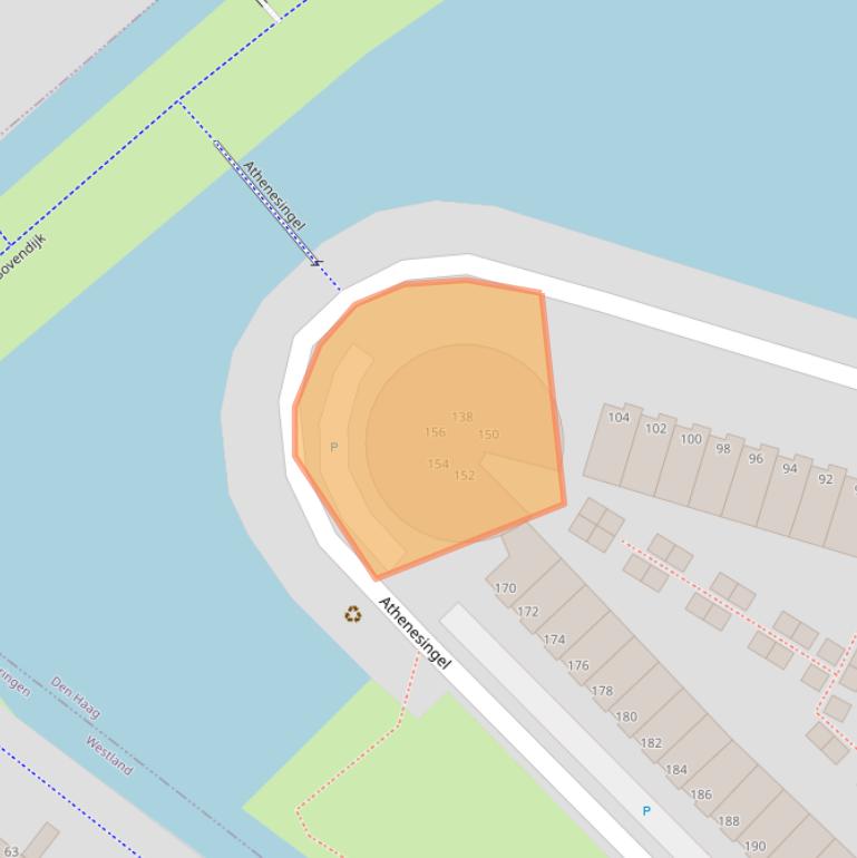 Kaart van postcodegebied 2548TJ.