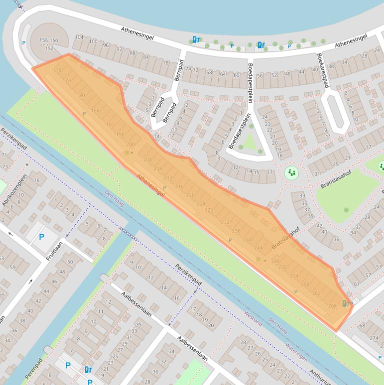 Kaart van postcodegebied 2548TK.