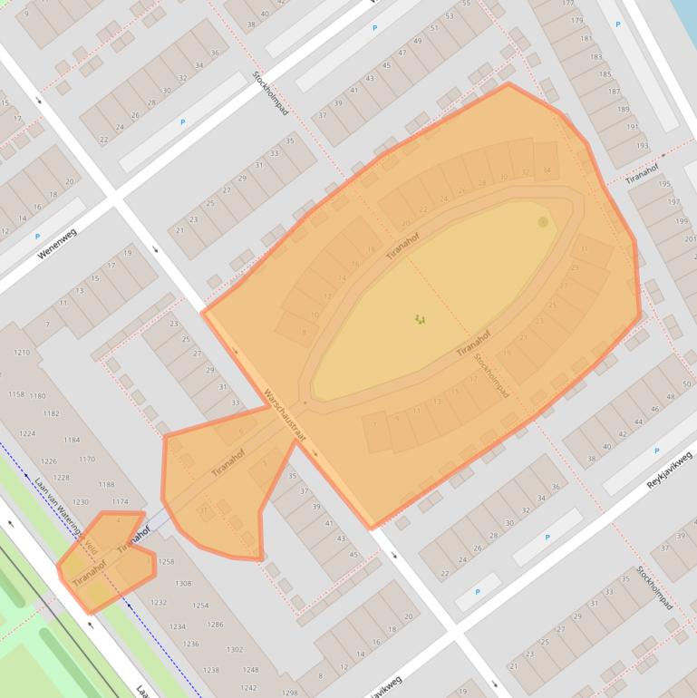 Kaart van postcodegebied 2548TZ.