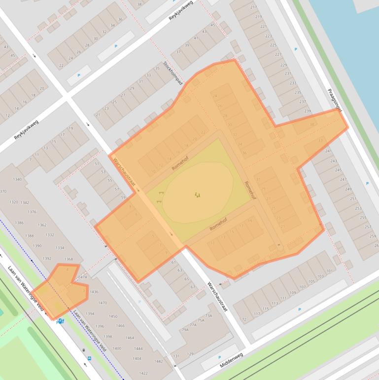 Kaart van postcodegebied 2548VB.