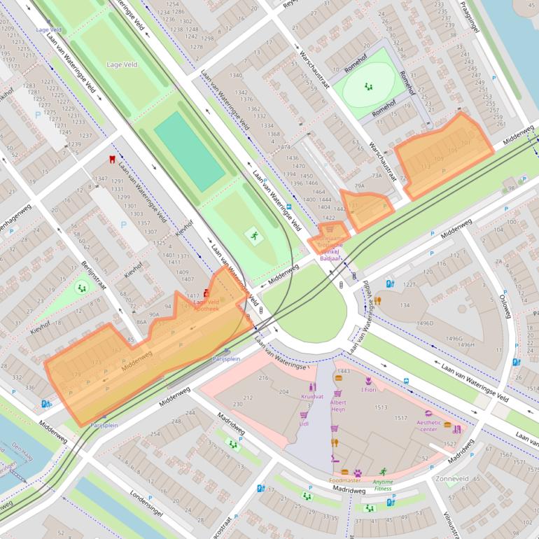 Kaart van postcodegebied 2548VE.