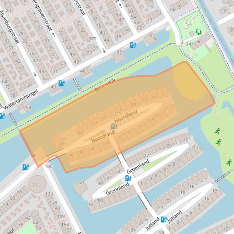 Kaart van postcodegebied 2548WB.