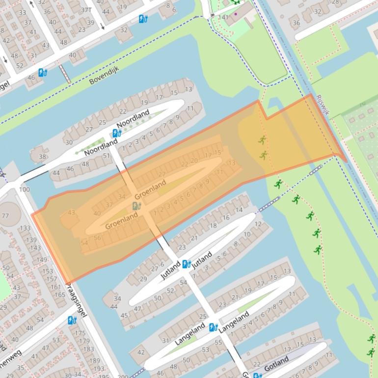 Kaart van postcodegebied 2548WC.