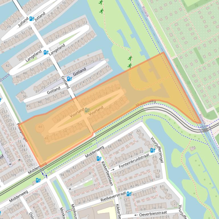 Kaart van postcodegebied 2548WH.