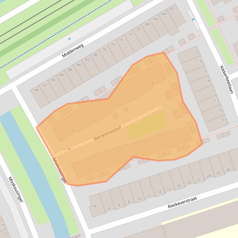 Kaart van postcodegebied 2548WK.