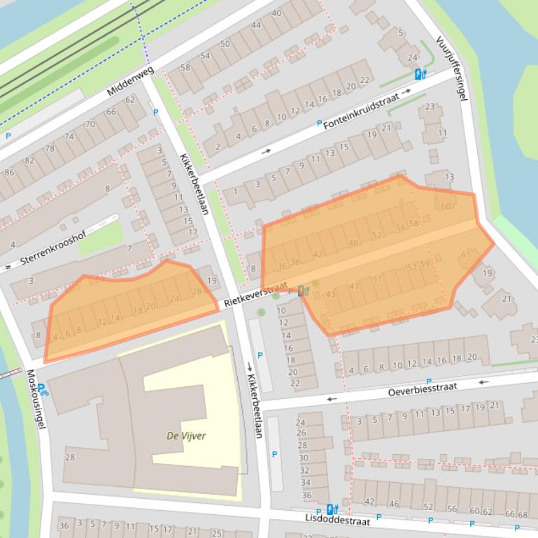 Kaart van postcodegebied 2548WN.