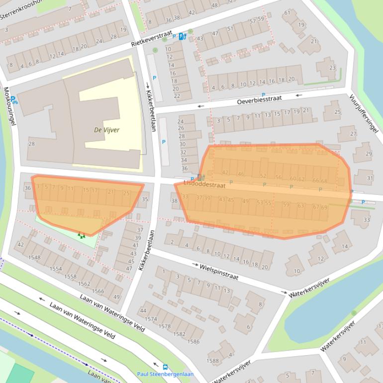 Kaart van postcodegebied 2548WR.