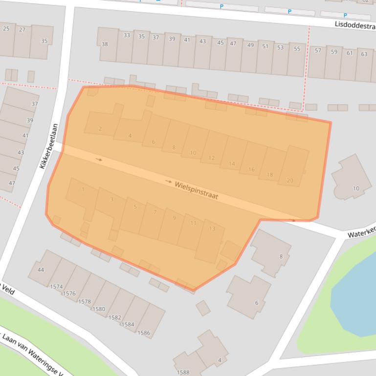 Kaart van postcodegebied 2548WS.