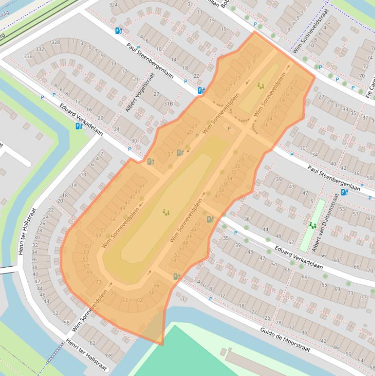 Kaart van postcodegebied 2548ZH.